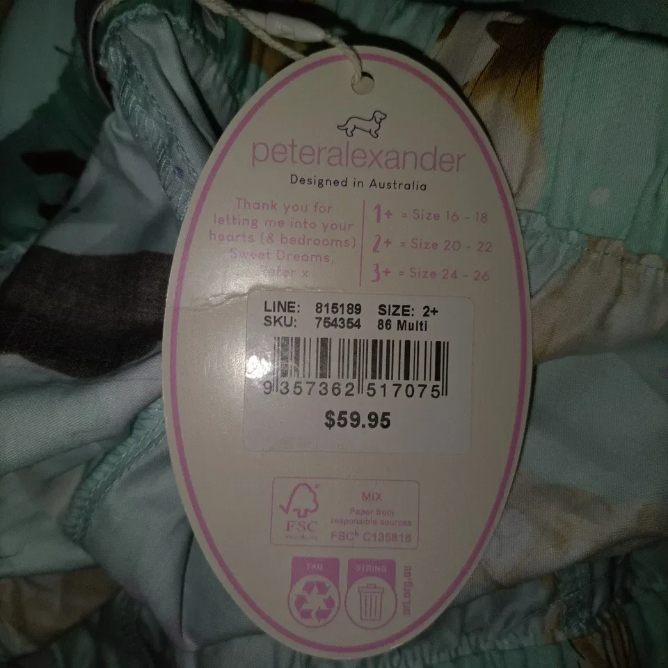 Peter Alexander Womens Cute Cat Gerri Pyjama Shorts Mint Pink Size XXL — photo 3