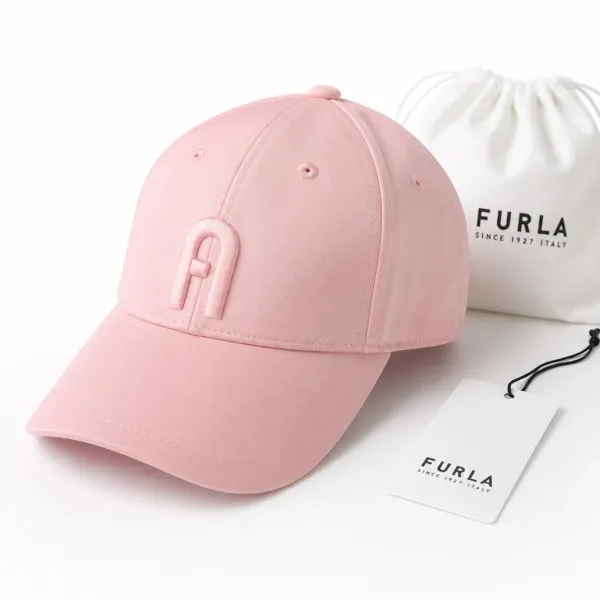 Furla Classic Baseball Cap Women’s Pink Adjustable Size 56 Cotton Twill Logo