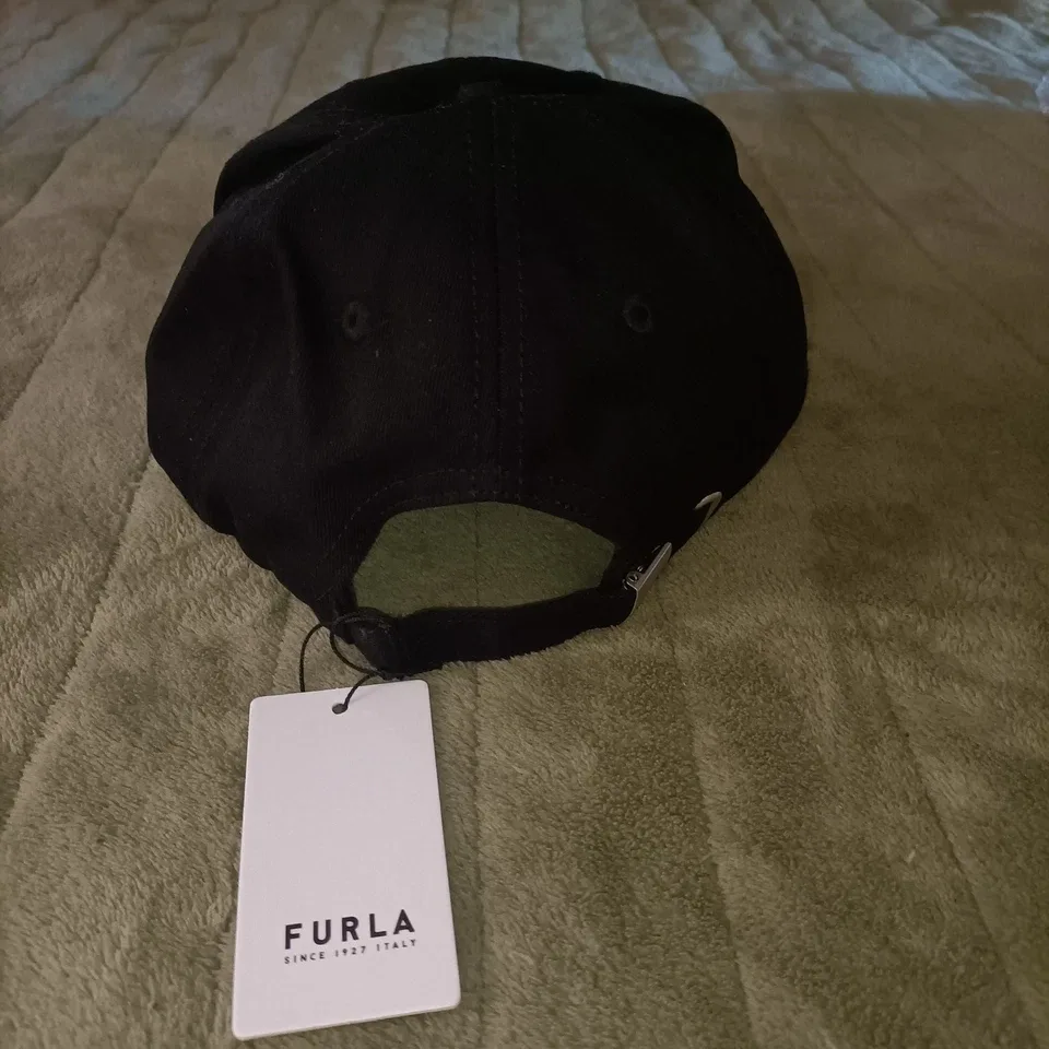 Furla Unisex Classic Baseball Cap Black Size 56 Adjustable Cotton/Poly Twill — photo 3