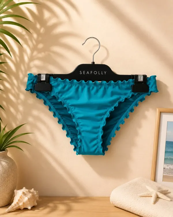 Seafolly Shimmer Mini Hipster Bikini Bottom Eden Teal Size AU 10 NWT RRP $64.95