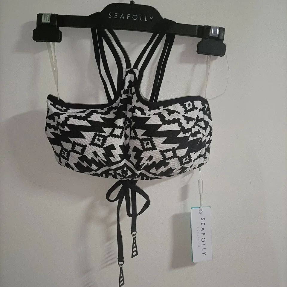 Seafolly Kasbah High Neck Tank Top Blk/Wht Sz AU 8 / US 4 / UK 8 RRP $99.95 — photo 2