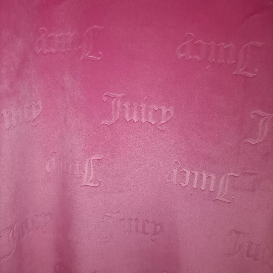 Juicy Couture Pink Velour Pajama Set Embossed Logo Rhinestone Bling Size XL — photo 10