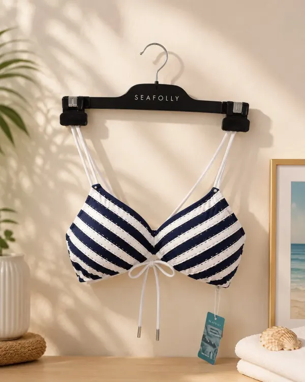 Seafolly Coast to Coast Bralette Bikini Top Size 10 AU US 6 RRP $89.95