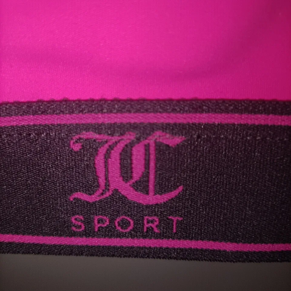 Juicy Couture Sport Women's Size L Pink Half-Zip Cropped Top — photo 5
