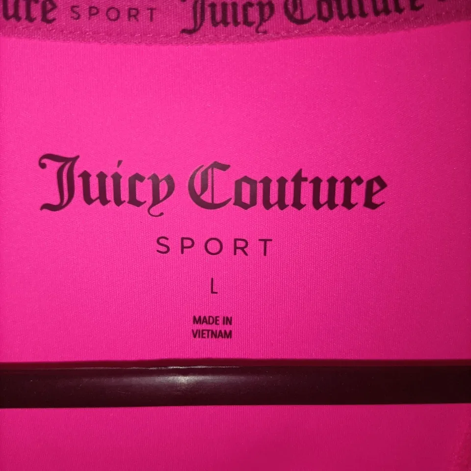 Juicy Couture Sport Women's Size L Pink Half-Zip Cropped Top — photo 4