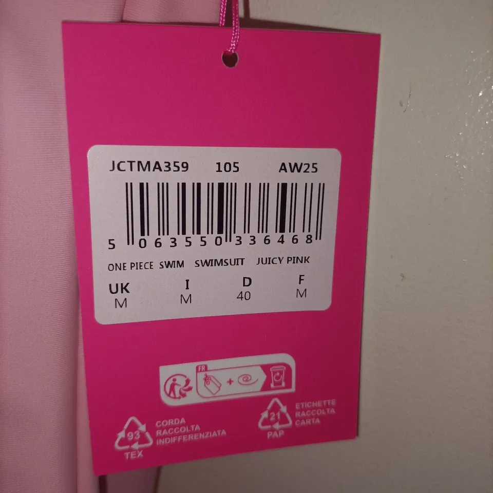 Juicy Couture Retro Devina One Piece Swimsuit Pink Logo Size M — photo 6