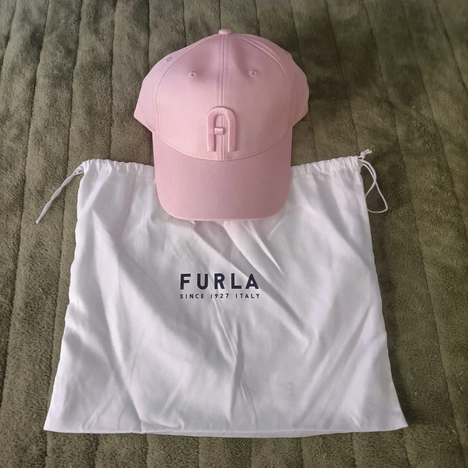 Furla Classic Baseball Cap Women’s Pink Adjustable Size 56 Cotton Twill Logo — photo 2