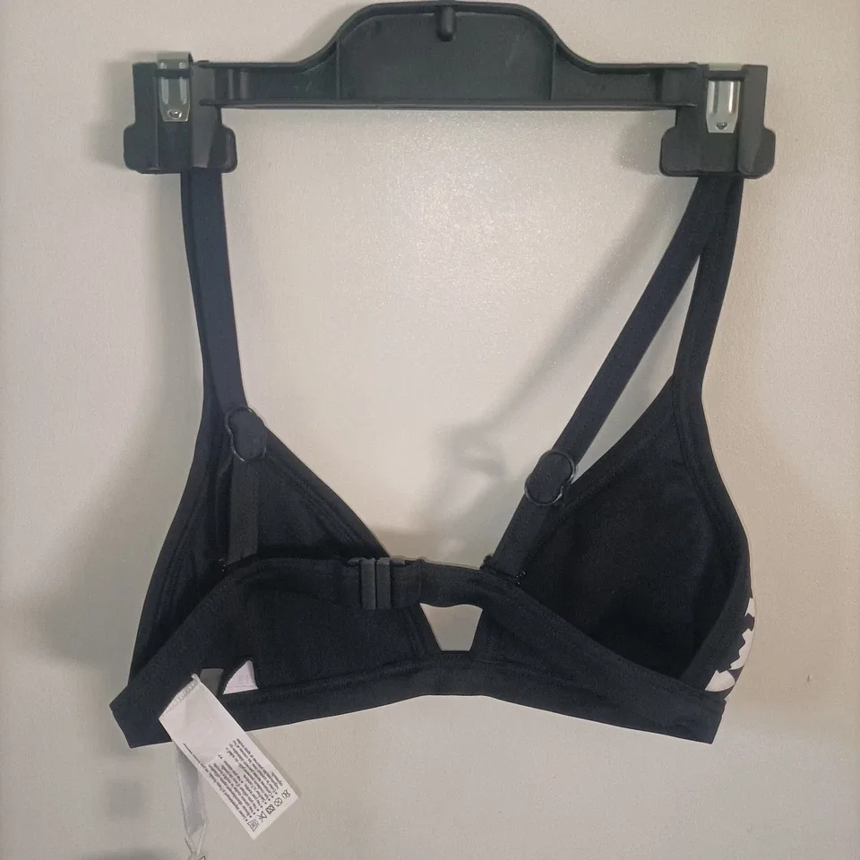Seafolly Kasbah Scuba Triangle Bikini Top Black White Geometric Aztec Print — photo 3