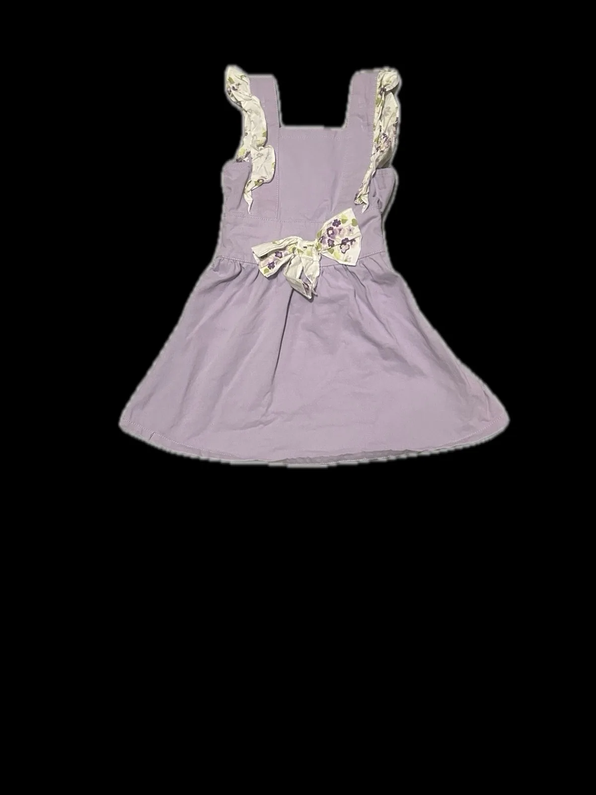 Rocca Madden Toddler Girls Lilac Floral Pinafore Apron Dress | Size 2 Years — photo 4