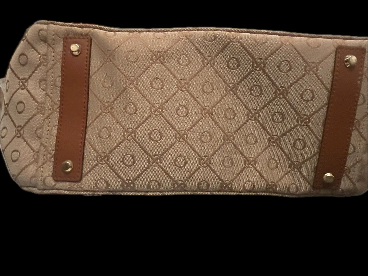 Oroton Signature Monogram Canvas Jacquard Shoulder Bag – Tan/Beige — photo 7