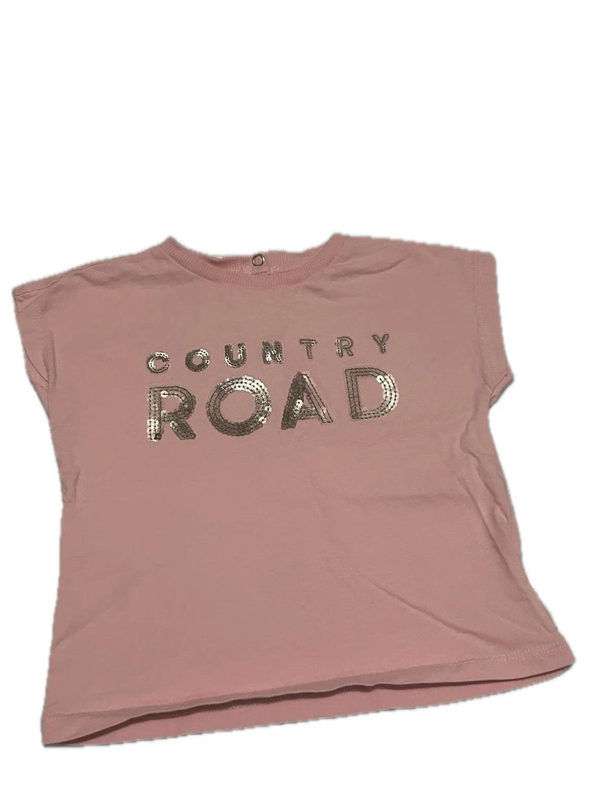 Country Road Baby Girls Pink Sequin Logo Tee | Size 18-24 Months — photo 5