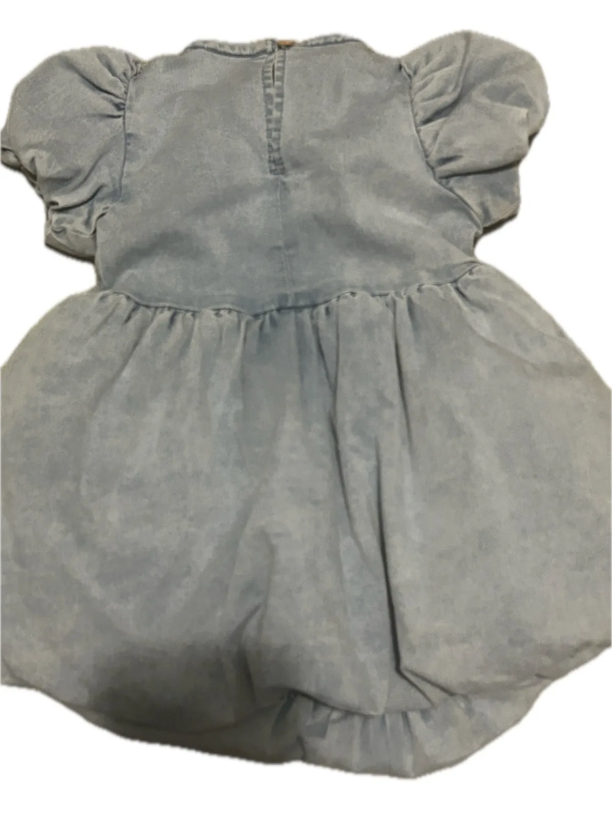 Kids Denim Puff-Sleeve Bubble Dress — photo 2