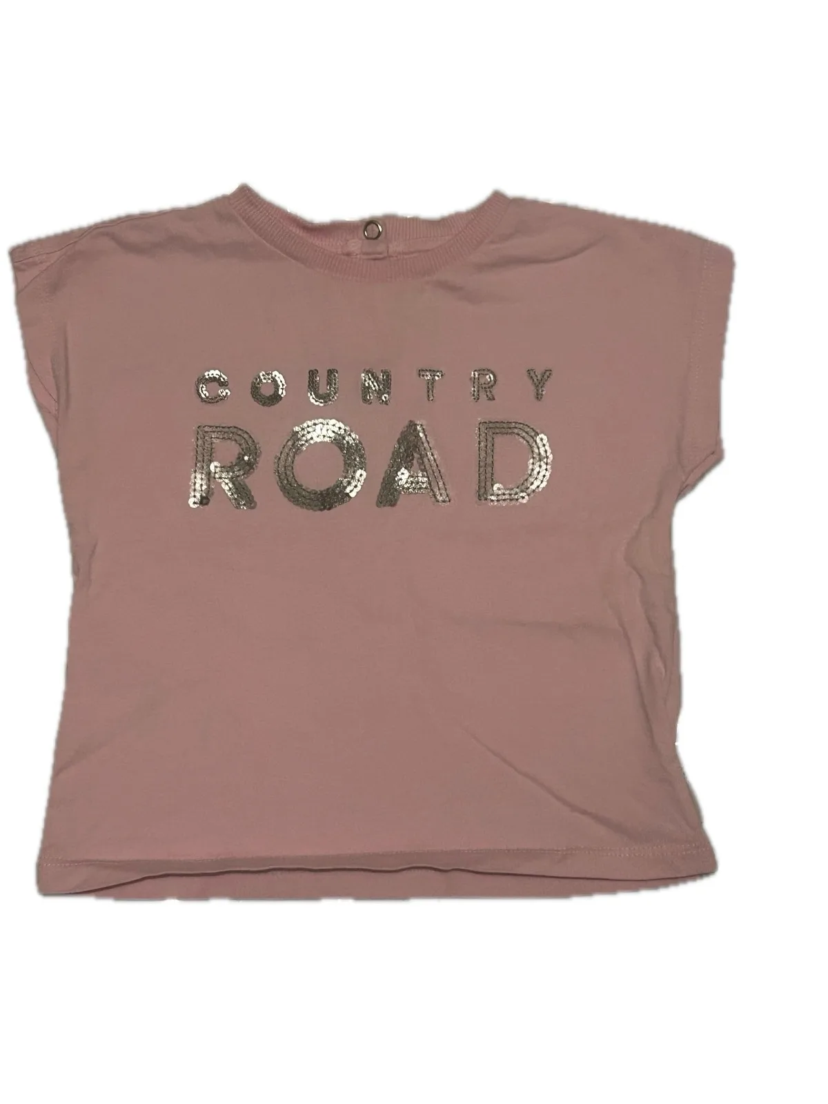 Country Road Baby Girls Pink Sequin Logo Tee | Size 18-24 Months — photo 2
