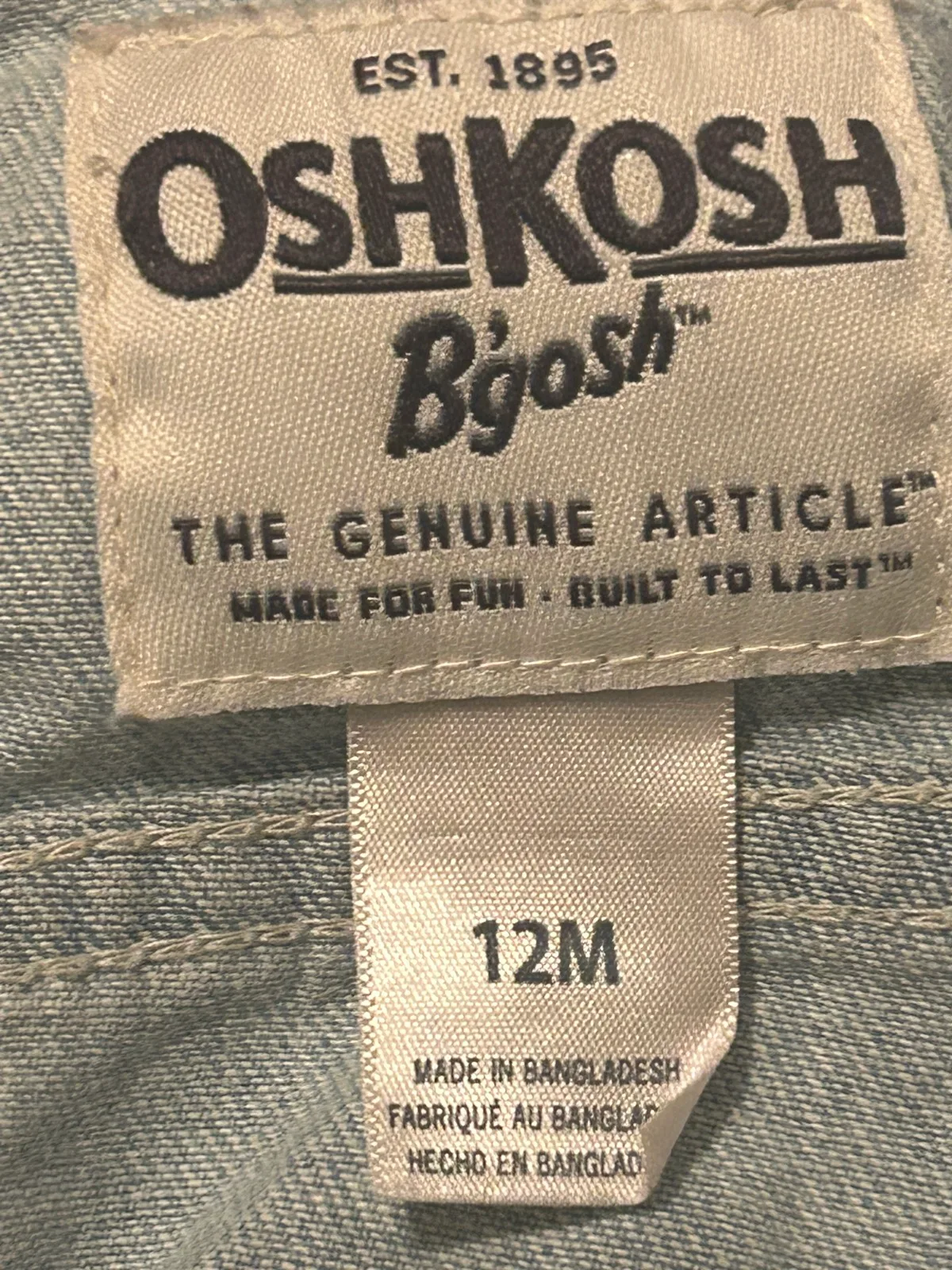 OSH Kosh 12-18mths denim vest – photo 3