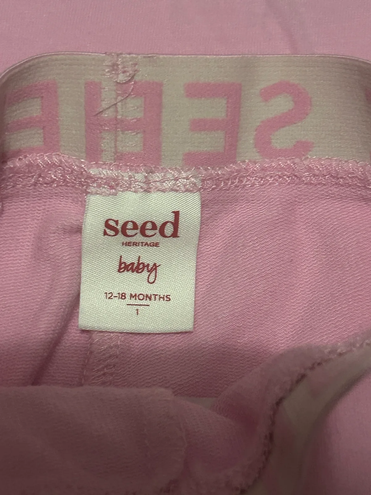 Seed Heritage Baby Girls Pink Colorblock legging Tee Set | Size 1 (12-18 M) — photo 3