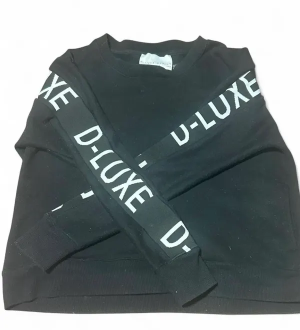 DECJUBA D-Luxe Logo Panel Knit Jumper - Black 🖤Size: small