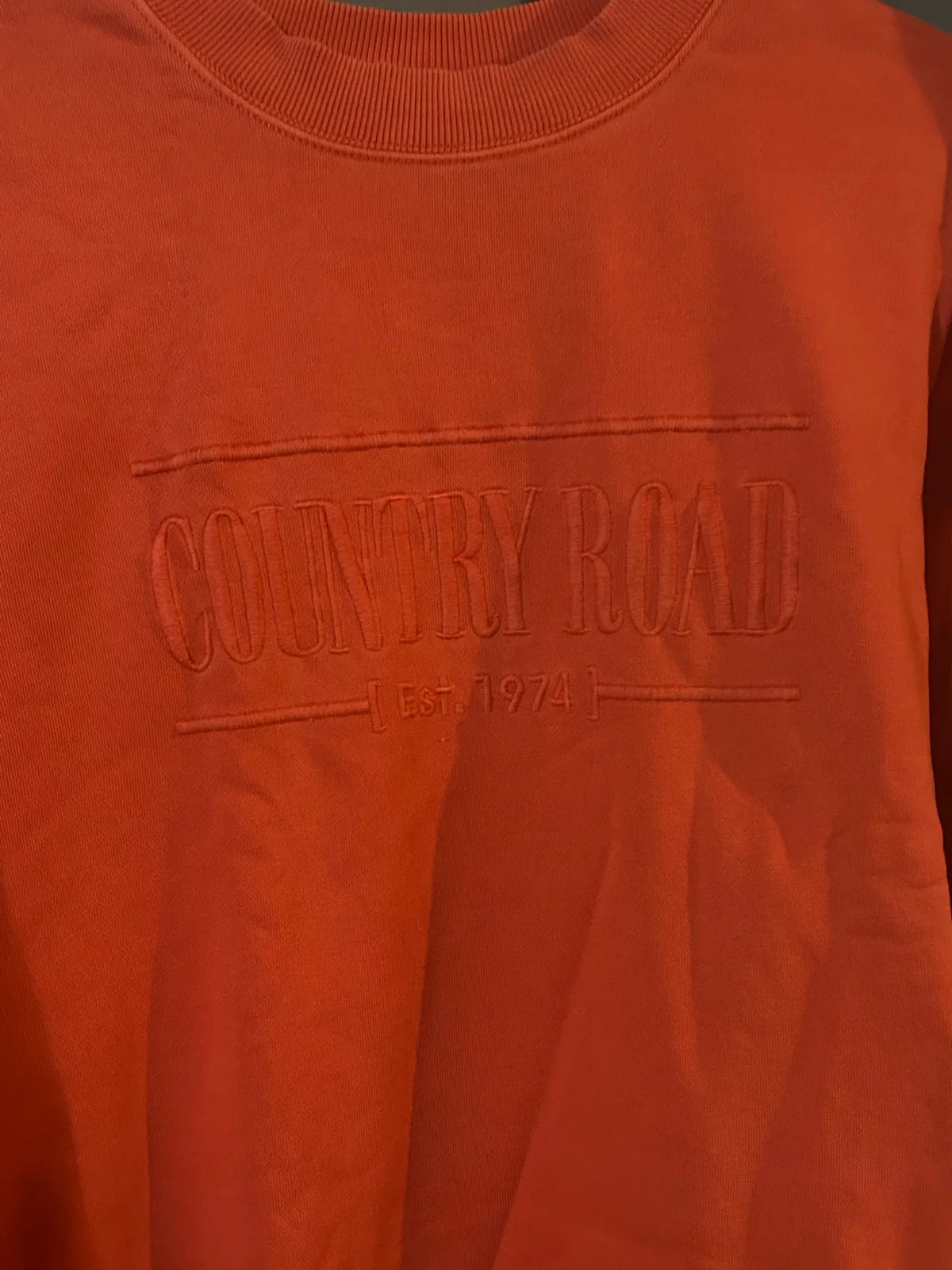 Country Road Heritage Embroidered Crewneck Sweatshirt - Red/Melon — photo 3