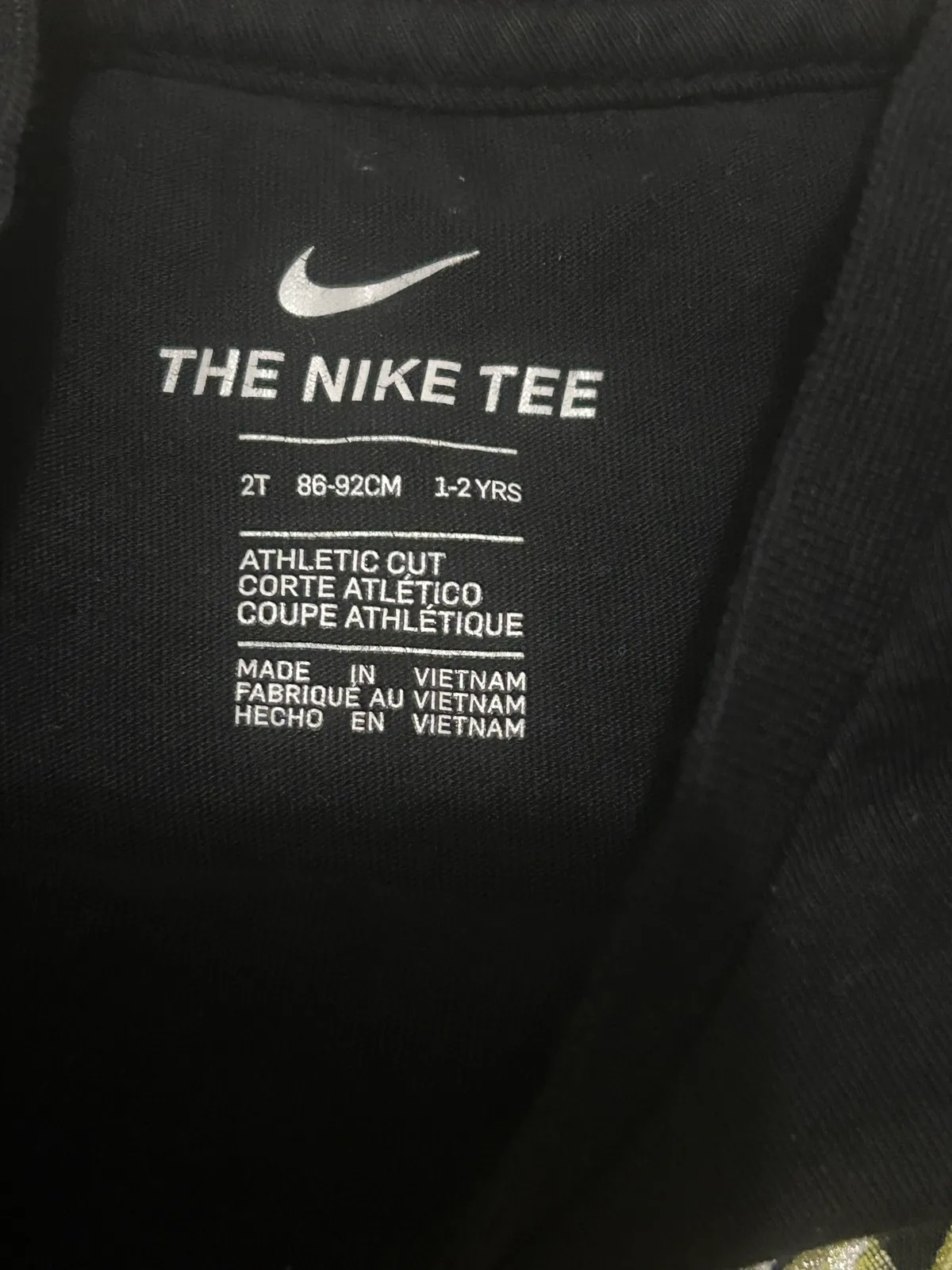 Nike Baby Girls Black "Shine Strong" Graphic Tee | Size 2T (1-2 Years) — photo 2