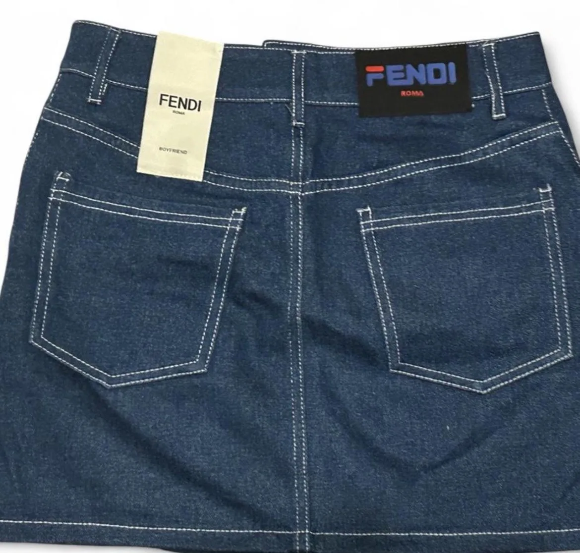 Fendi fila collab denim skirt – photo 4