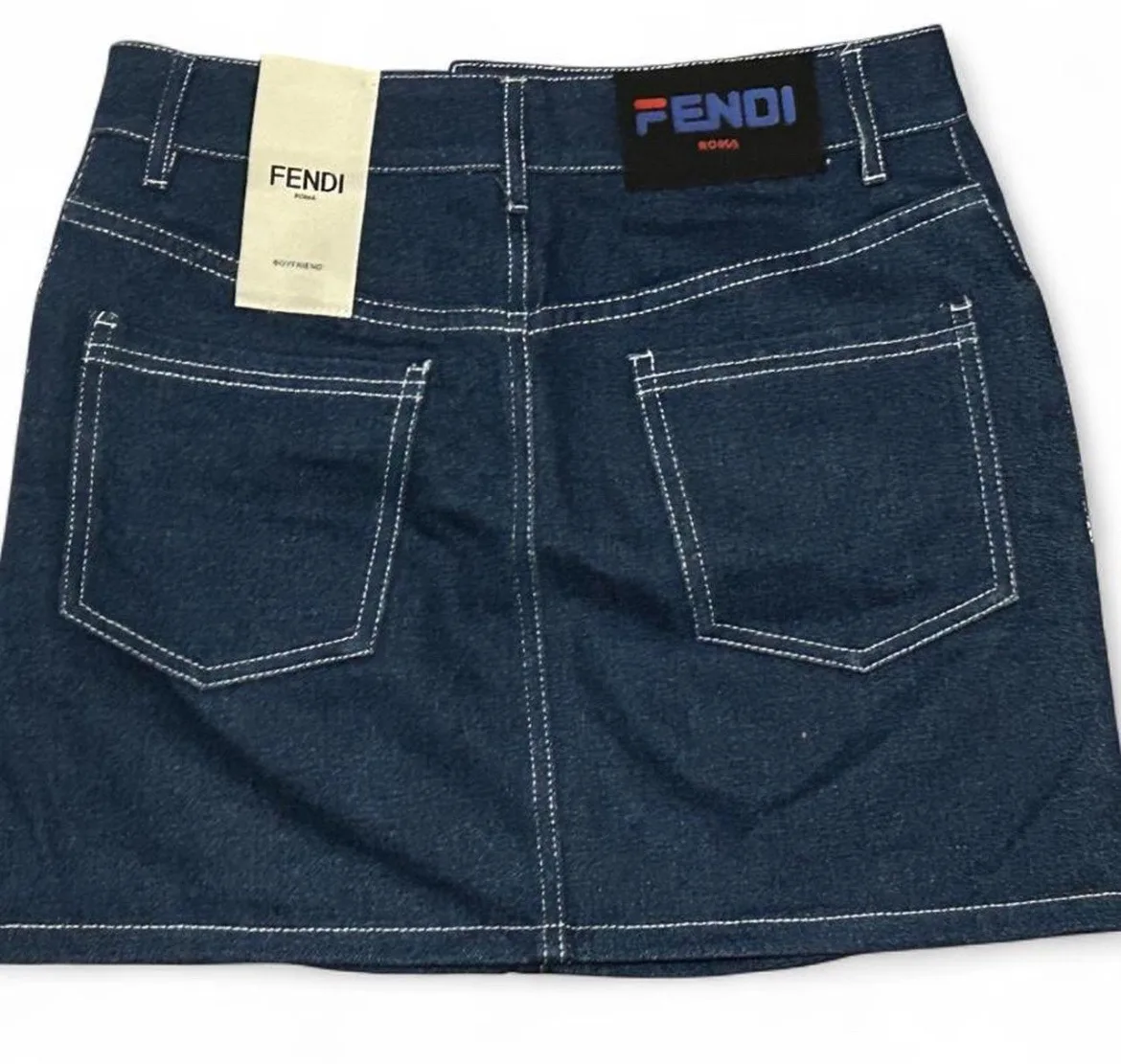 Fendi fila collab denim skirt – photo 3