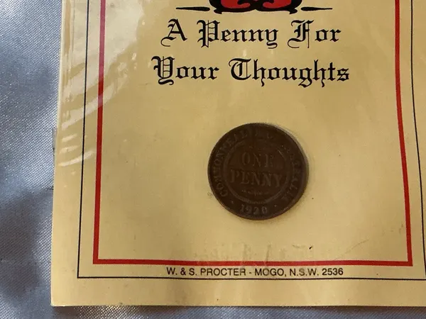 vintage australian 1920 penny