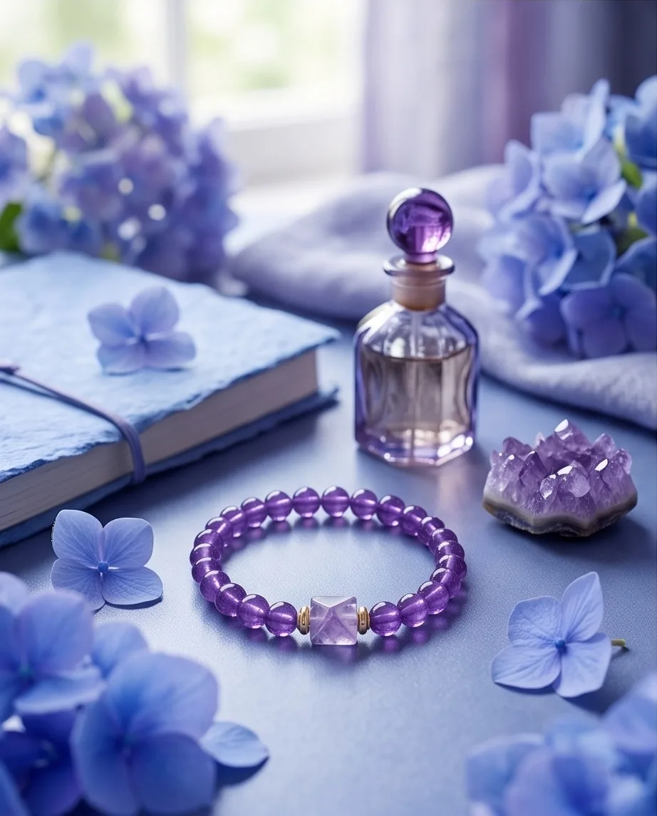 Elegant Amethyst Beaded Bracelet — photo 3
