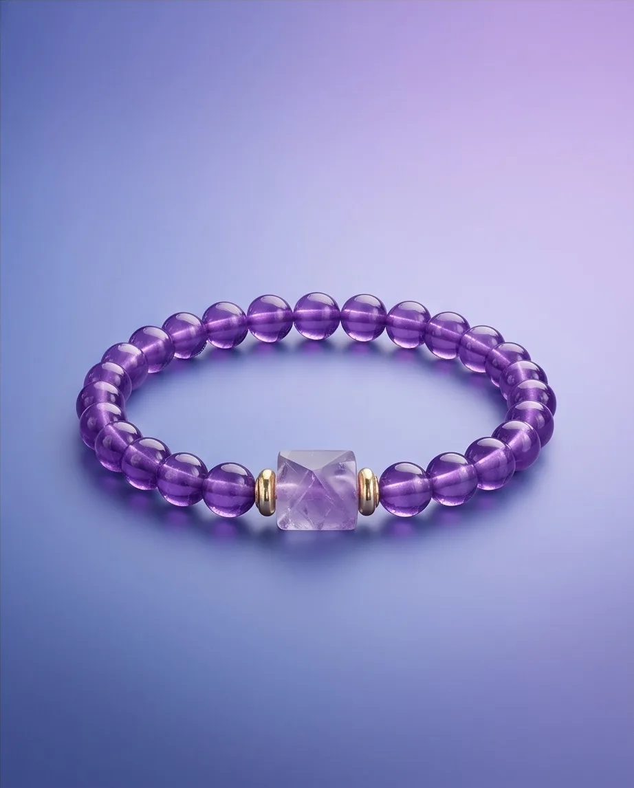 Elegant Amethyst Beaded Bracelet — photo 4