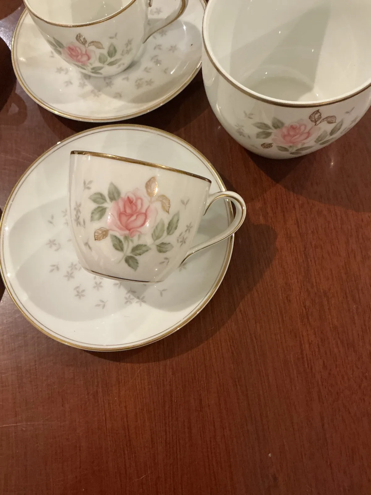 Elegant Noritake Rosebud Coffee Set — photo 2
