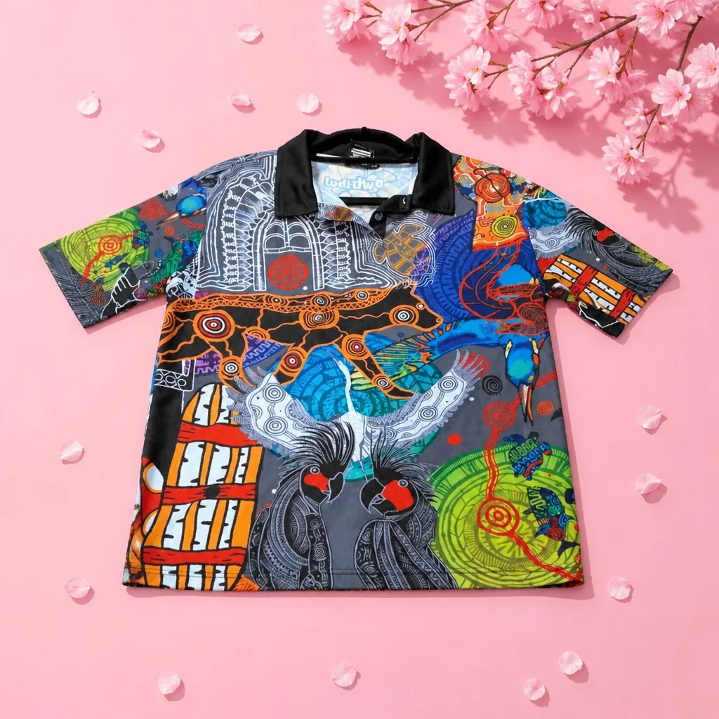 Vibrant Bwtribal Print Polo Shirt size 18 — photo 4