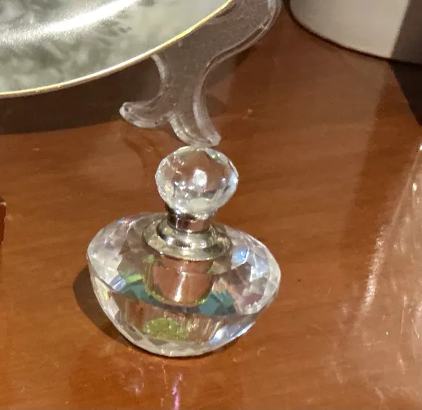 Rainbow crystal perfume bottle