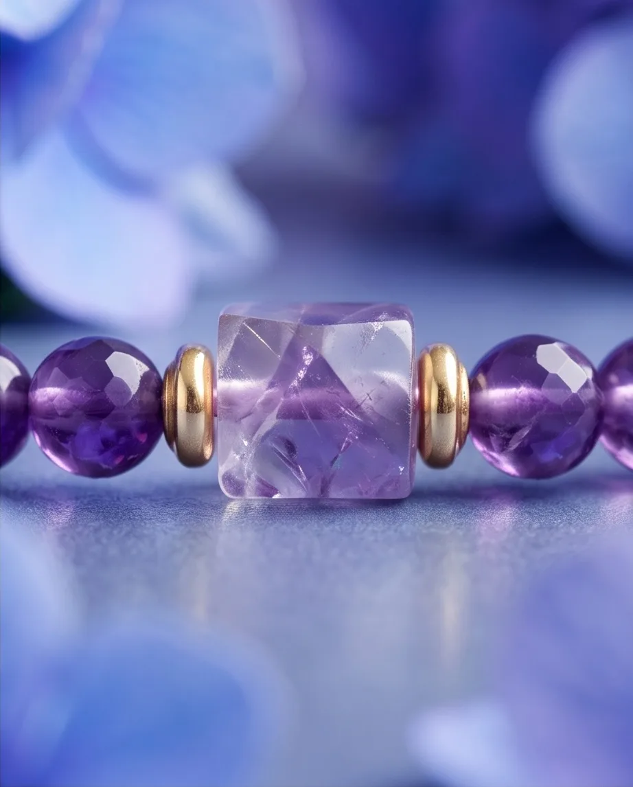 Elegant Amethyst Beaded Bracelet — photo 2