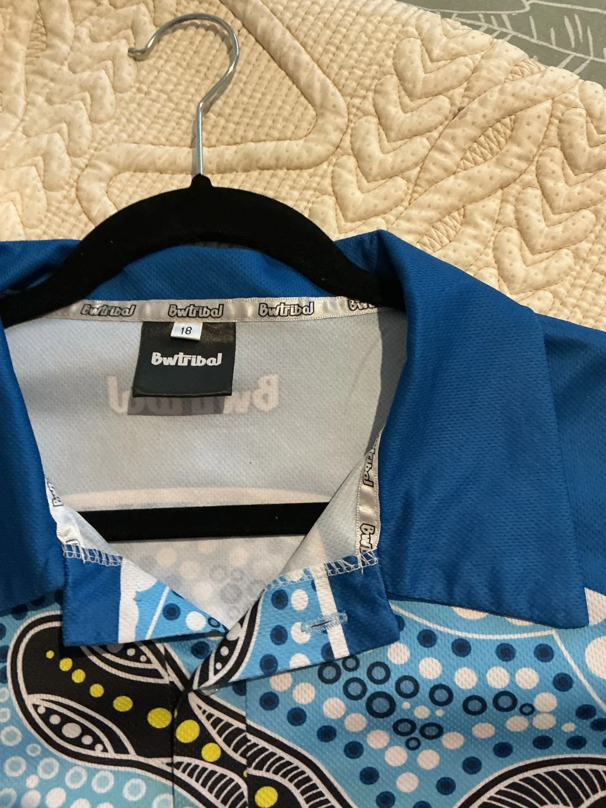 Vibrant Tribal Turtle Polo Shirt — photo 3