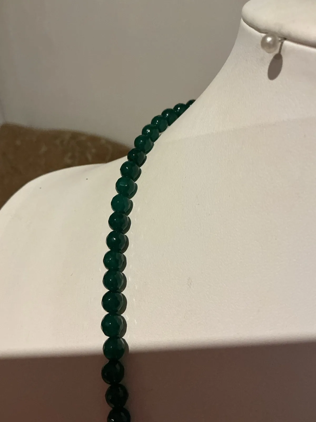 Elegant Emerald and Stainless Steel Necklace — photo 2