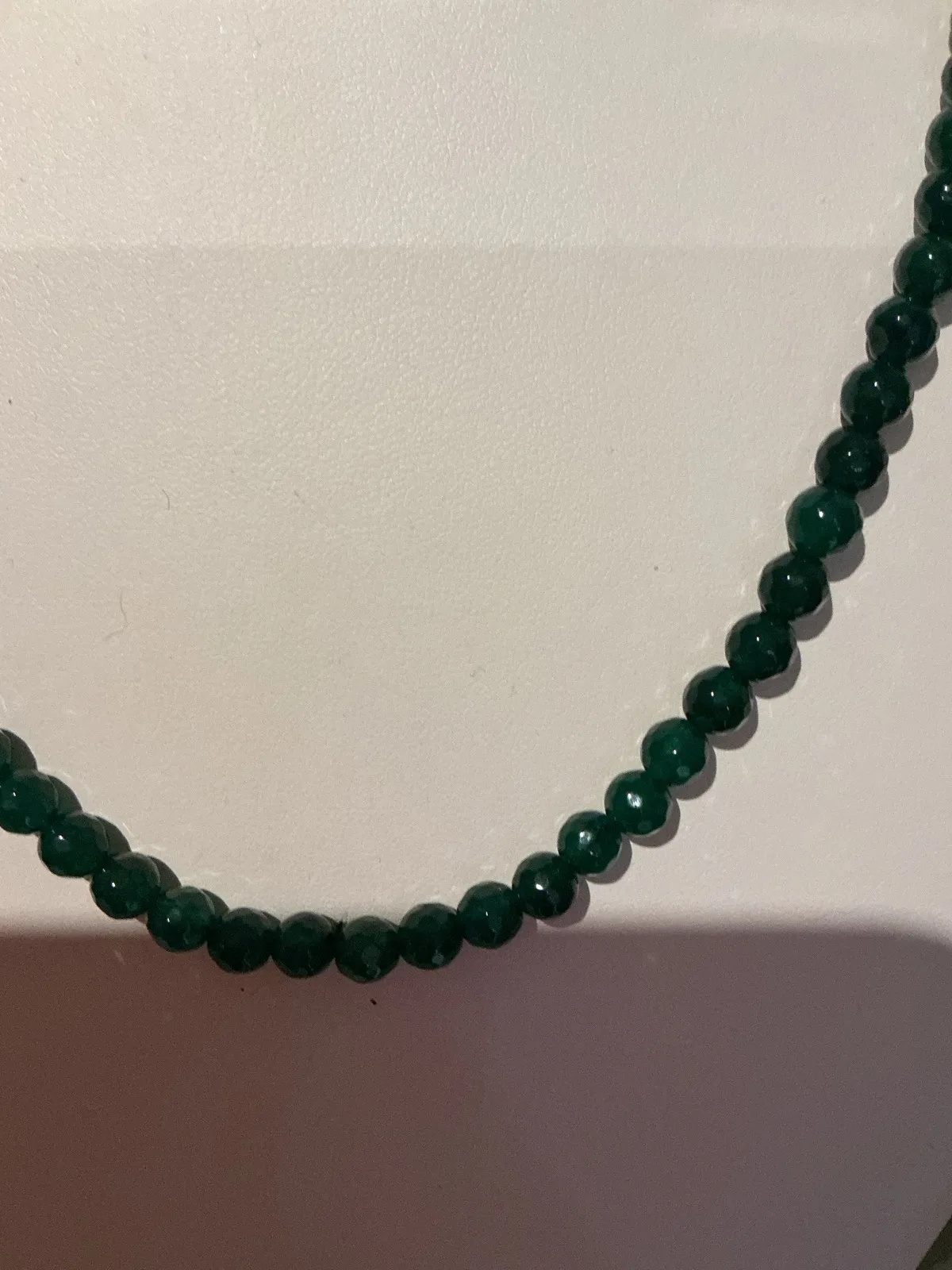 Elegant Emerald and Stainless Steel Necklace — photo 3