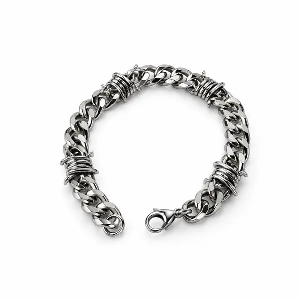 stainless steel curb chunky Bracelet