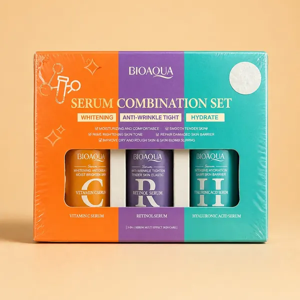 Bioaqua Serum Combination Set - Vitamin, Retinol, Hyaluronic