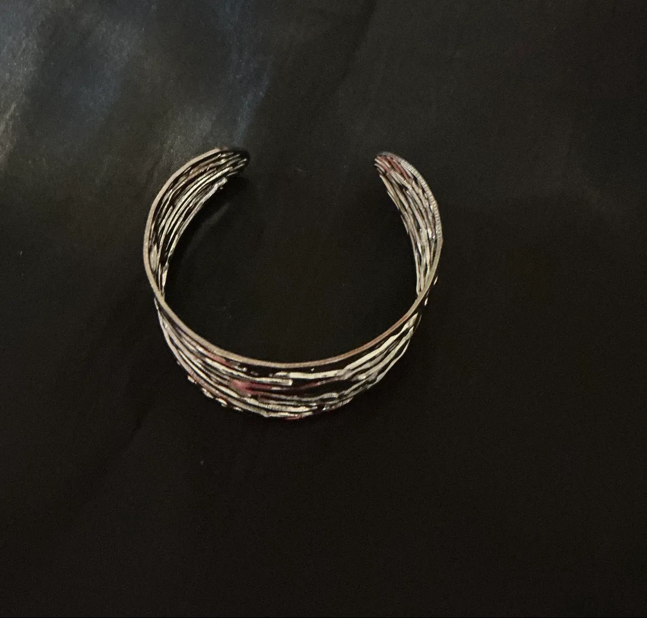 stainless steel cuff bangle — photo 3