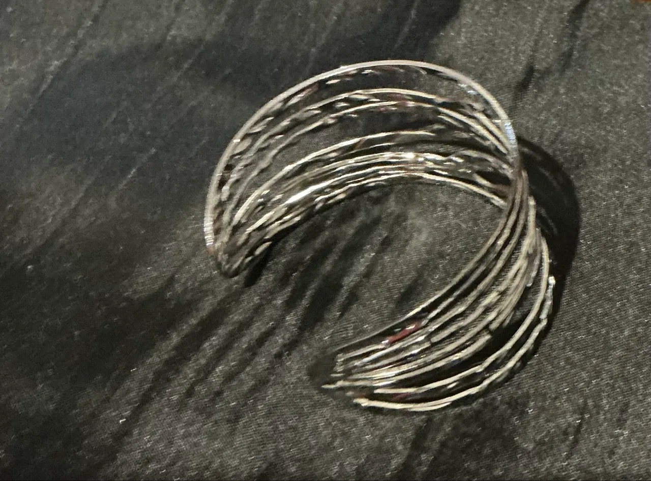stainless steel cuff bangle — photo 2