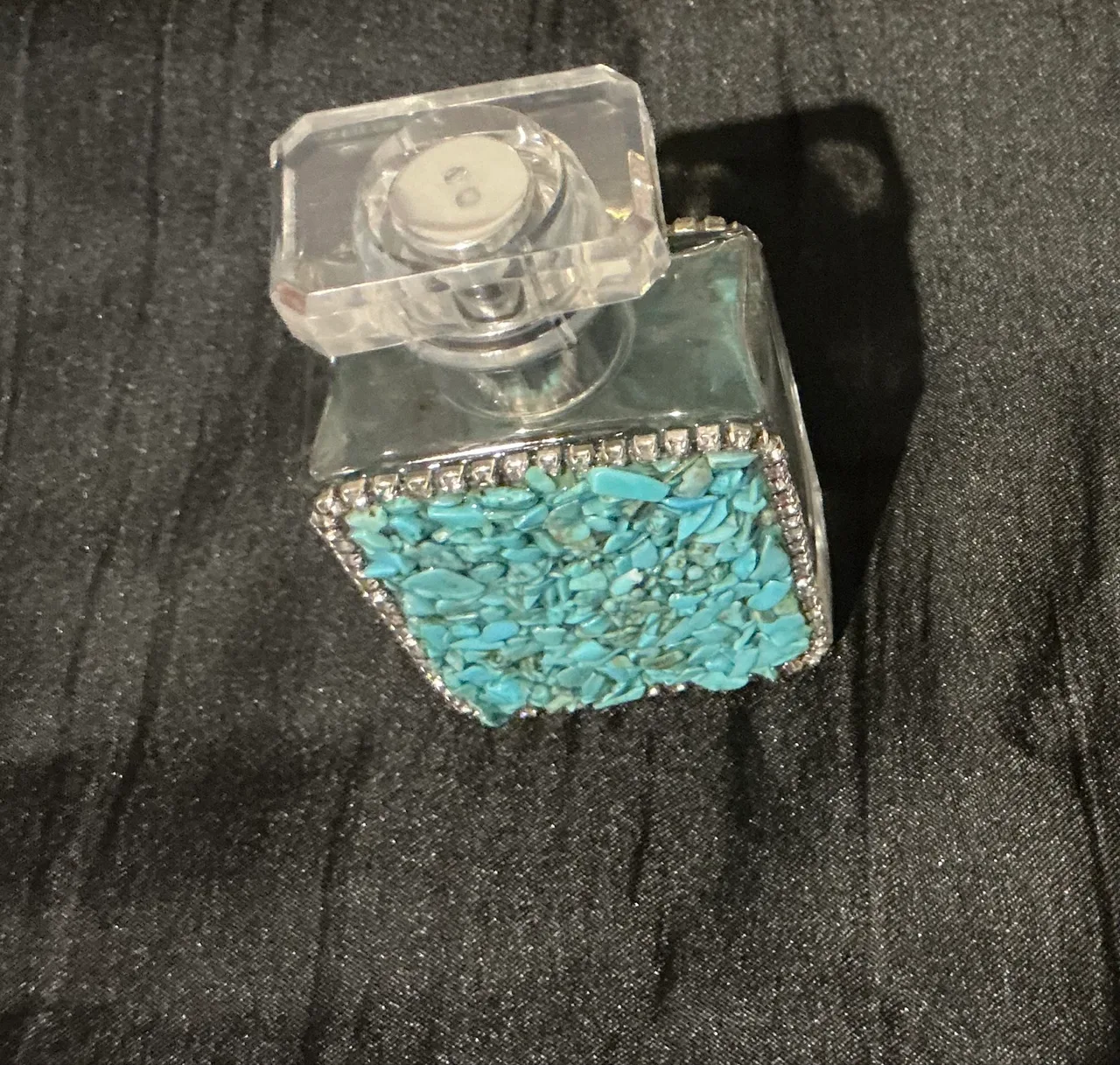 turquoise crusted perfume bottle — photo 2