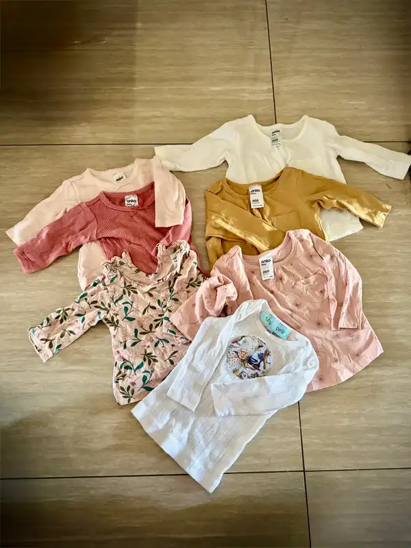 Baby Newborn Girls Long sleeve shirts 000s and 0000s