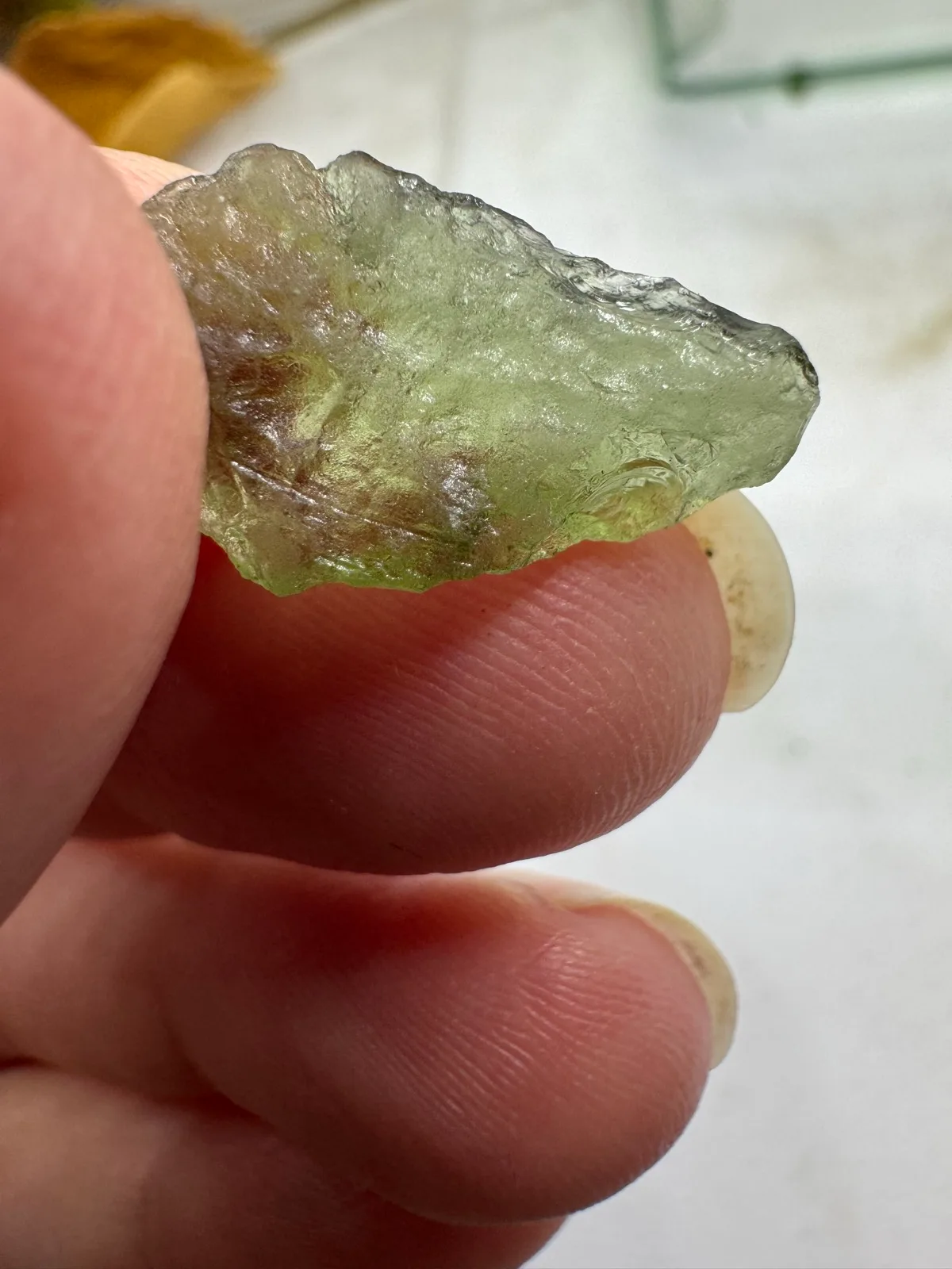 Moldavite from Cvech Rare tektites meteorite glass – photo 2