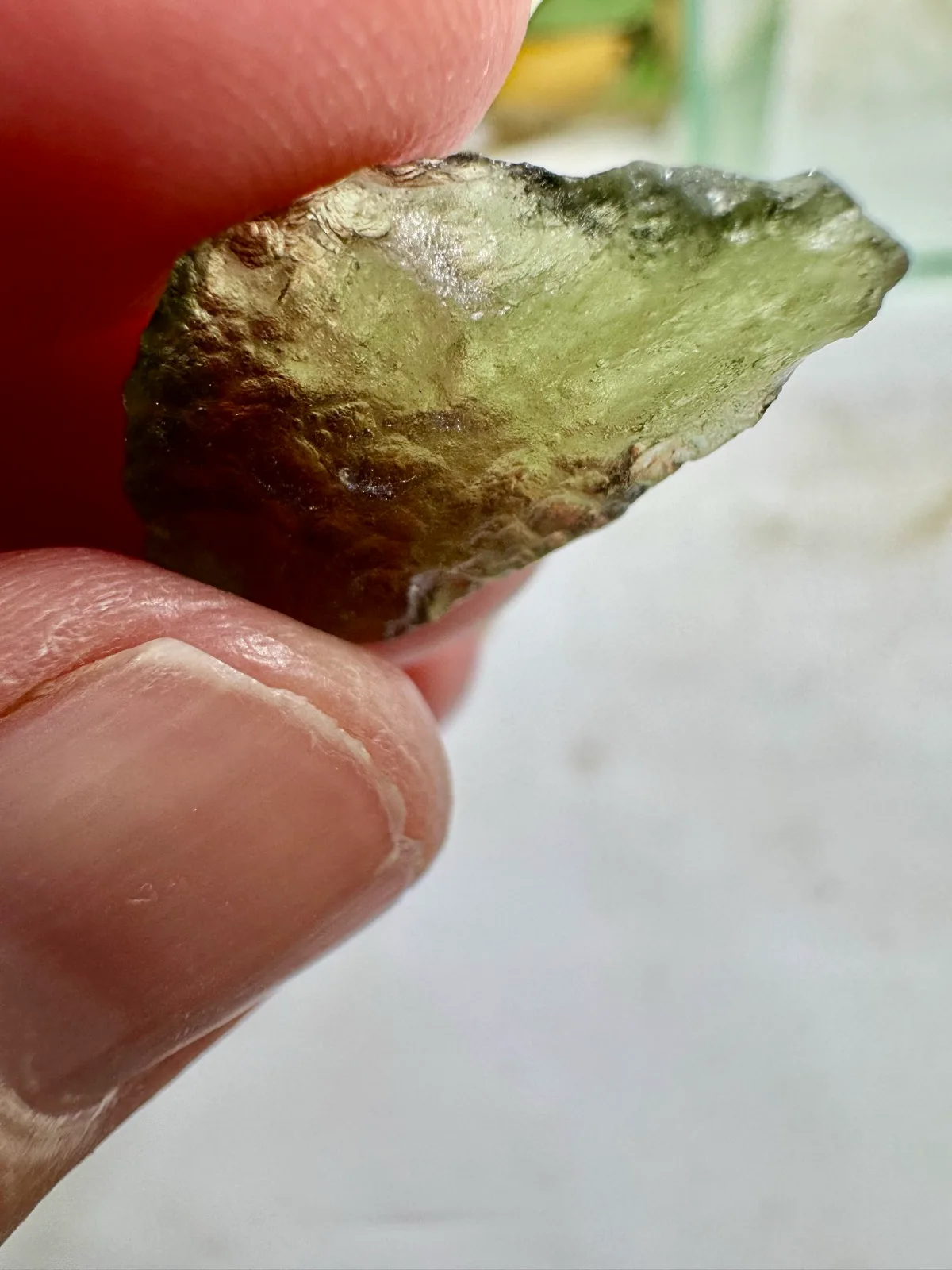 Moldavite from Cvech Rare tektites meteorite glass – photo 3