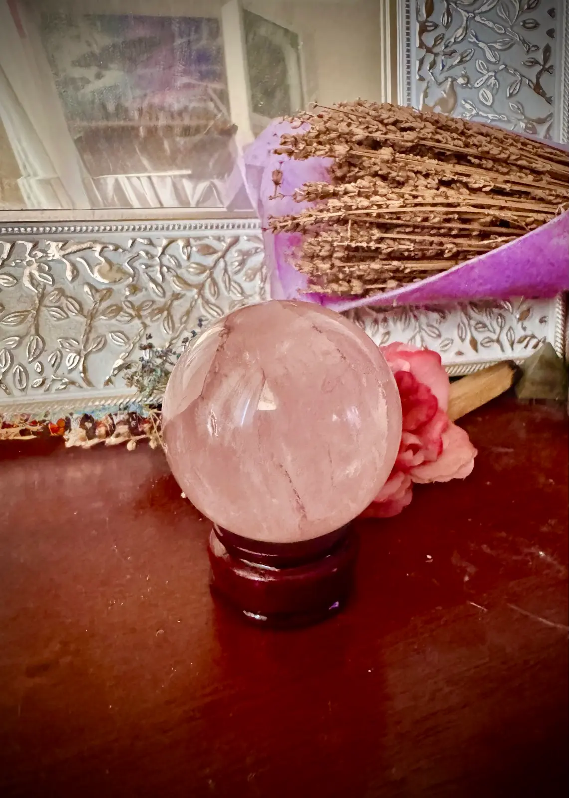 Rose Quartz Large Crystal Sphere – photo 11