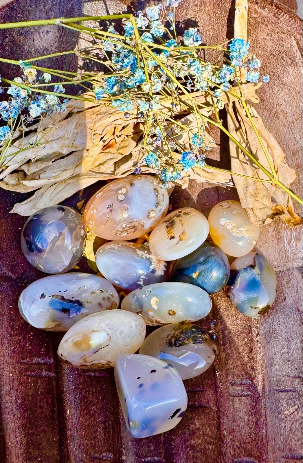 Dendritic Agate Tumble-stone x 1 — photo 2