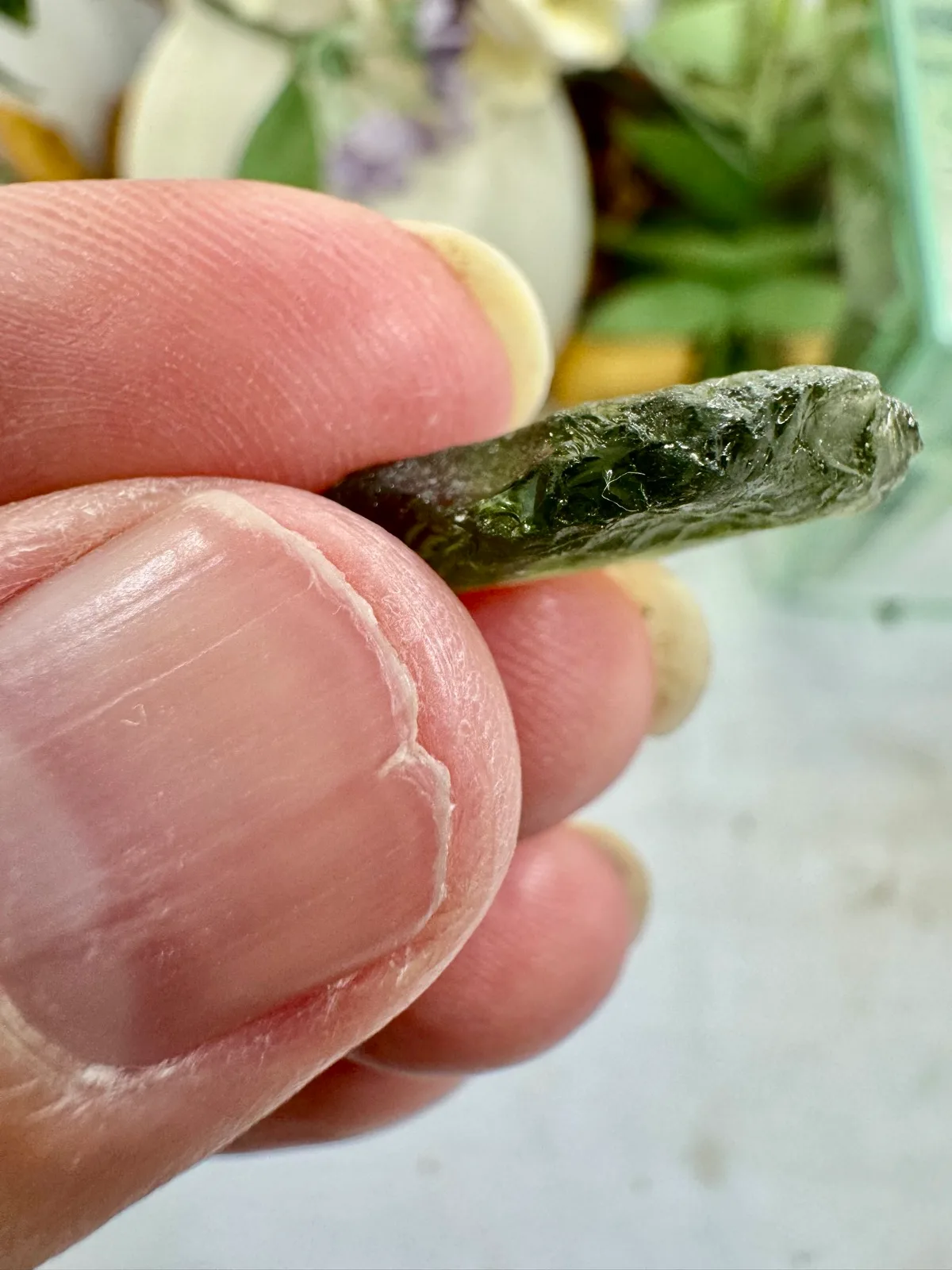 Moldavite from Cvech Rare tektites meteorite glass – photo 6