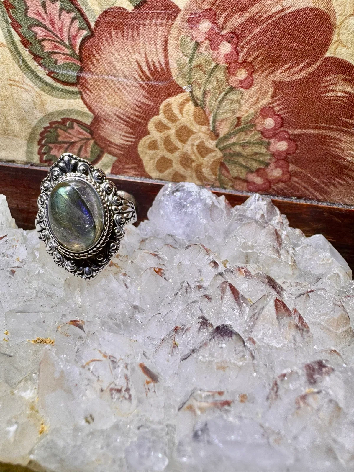 Labradorite Hand cast, cut stone Sterling silver ring — photo 10