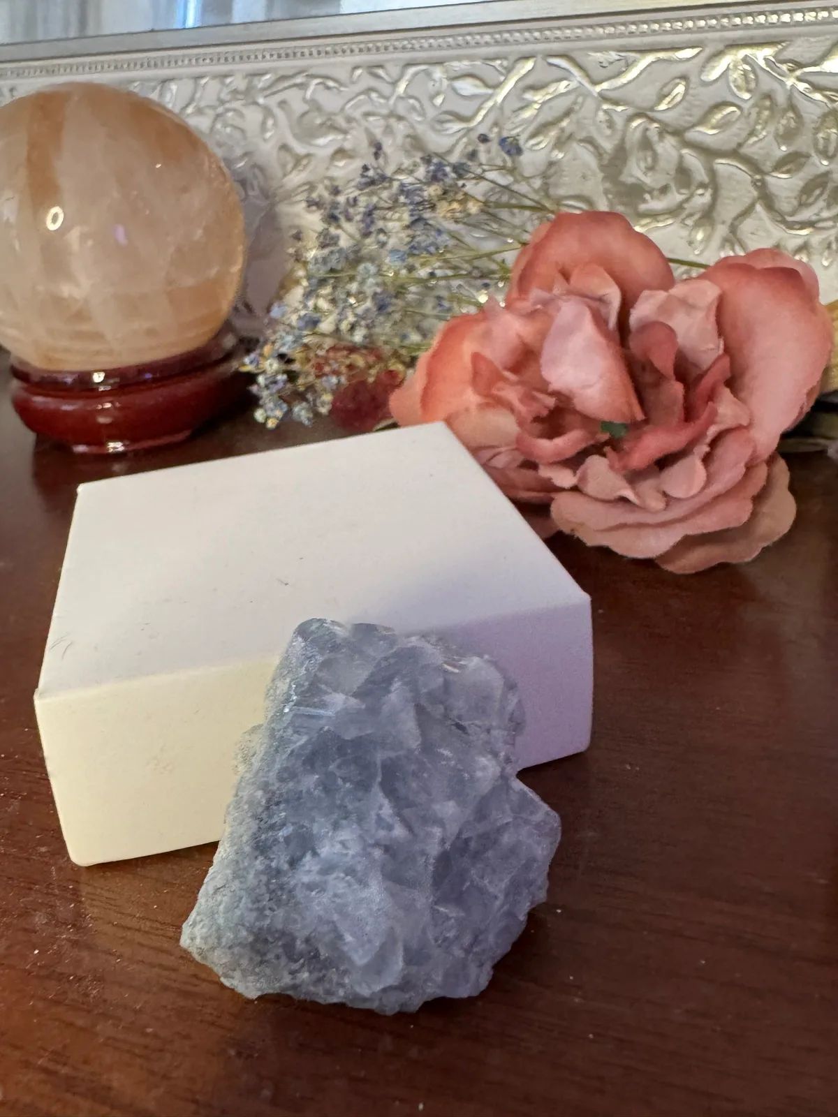 Rare Blue Fujian  Fluorite cubic cluster – photo 10