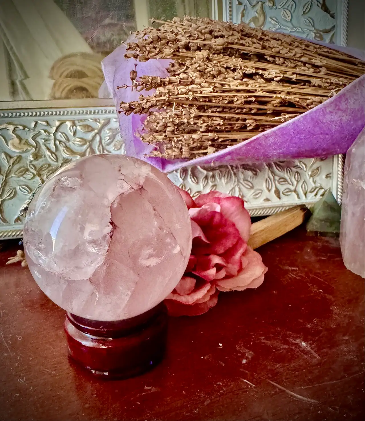 Rose Quartz Large Crystal Sphere – photo 12