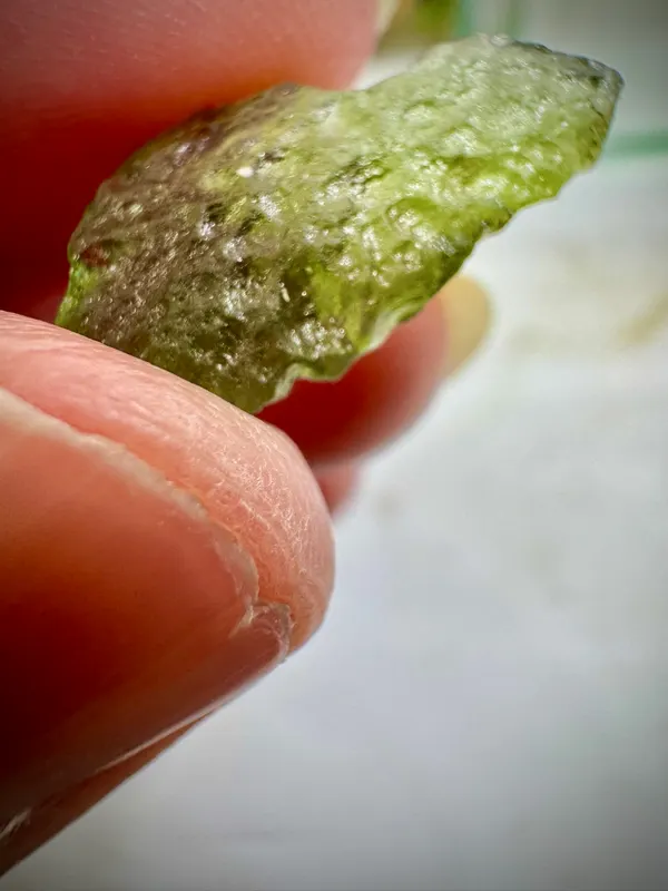 Moldavite from Cvech Rare tektites meteorite glass