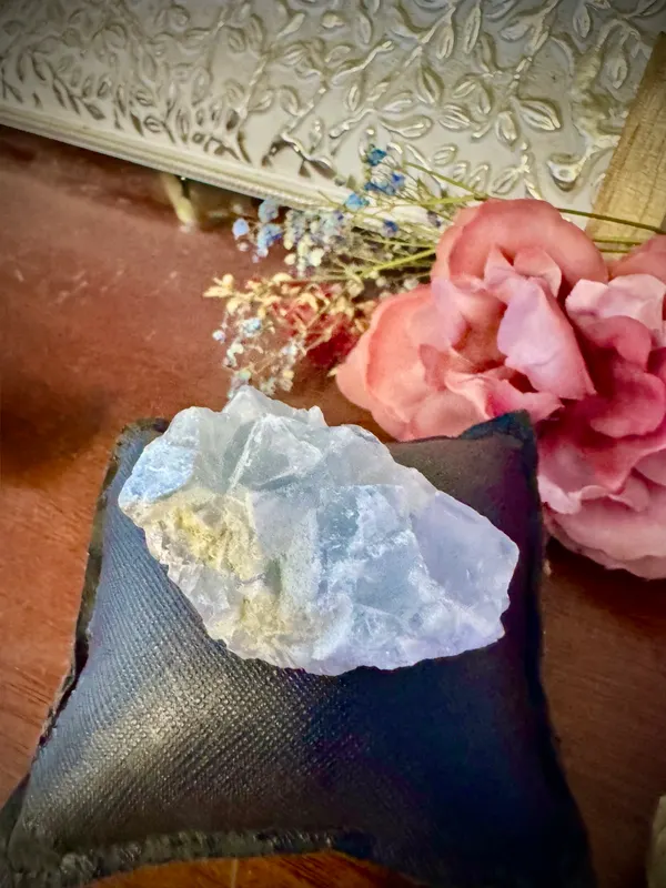 Blue Fujian Cubic Fluorite Cluster Rare Mineral crystal